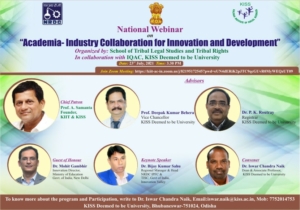 National Webinar on ‘Academia-Industry Collaboration for Innovation and Development’ Organized by KISS-DU