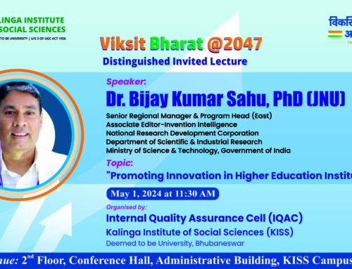 KISS-DU organizes 5th Distinguished Invited Lecture under Viksit Bharat @2047 initiative.