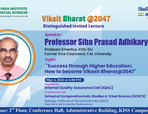 KISS-DU Organizes Invited Lecture on “Success through Higher Education: How to  become Viksit Bharat @ 2047”