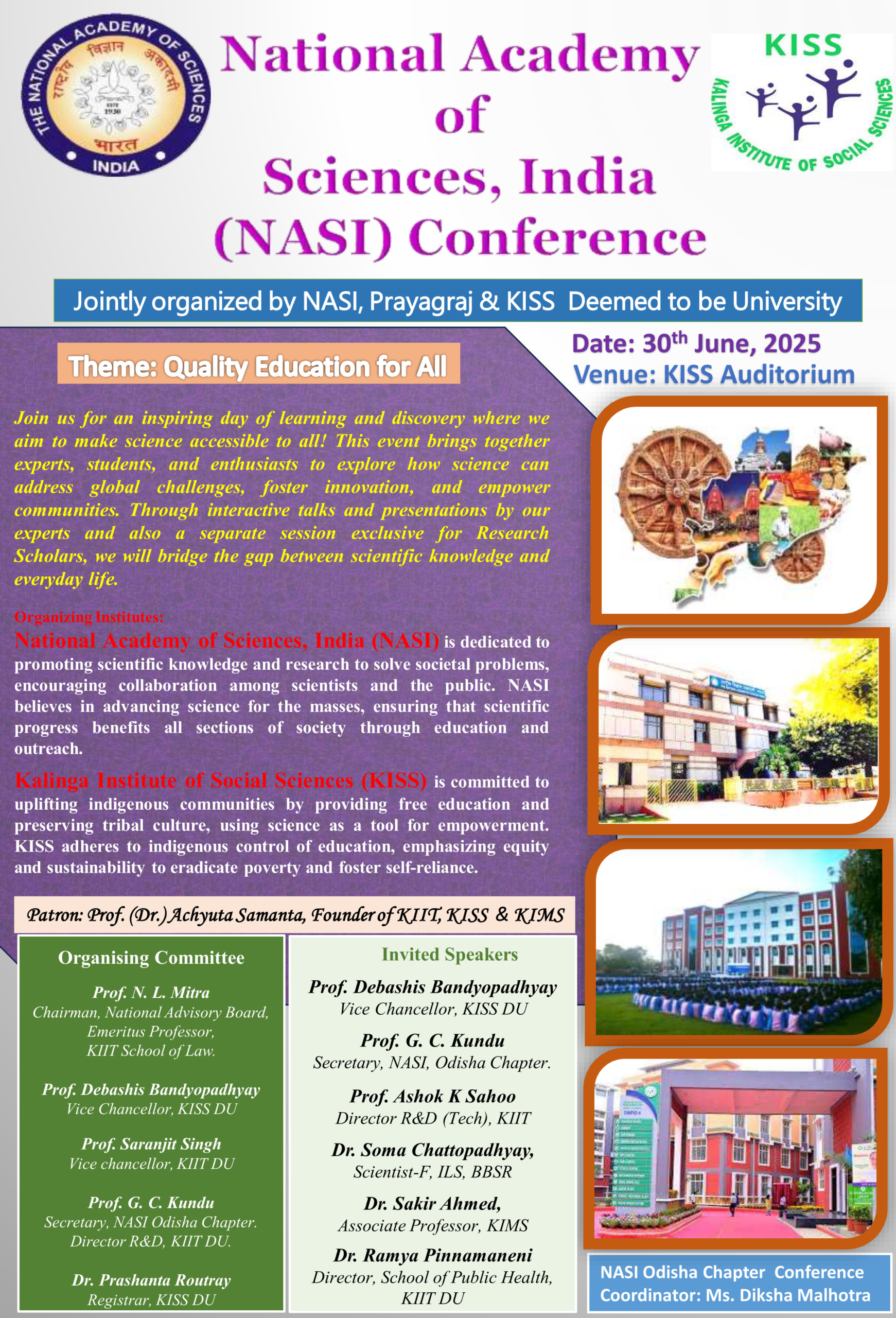 National Academy of Sciences (NASI), India Conference