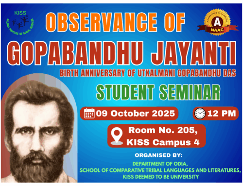 KISS-DU organizes a Student Seminar to observe Gopabandhu Jayanti