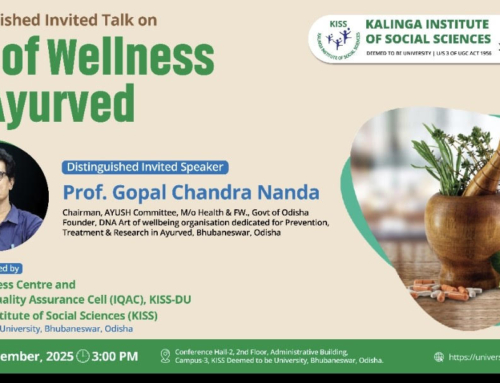 KISS-DU Organizes Distinguished Invited Talk on “Art of Wellness in Ayurved”